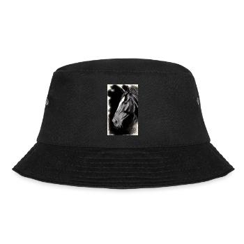 Horse | Horseback riding | Animal | Mount | Colorful - Bucket Hat - black - Front - Lela (165cm)
