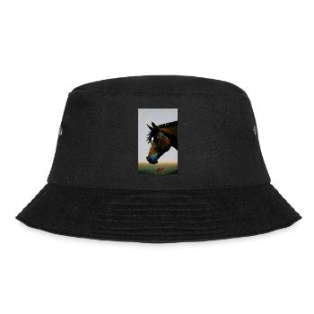 Horse | Horseback riding | Animal | Mount | Colorful - Bucket Hat - black - Front - Lela (165cm)