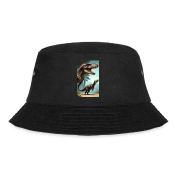 Dinosaurier | T-Rex | Tyrannosaurus - Bucket Hat - Schwarz - Vorne - Lela (165cm)