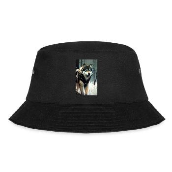 Wolf | Raubtier | Hund | Mystisch - Bucket Hat - Schwarz - Vorne - Lela (165cm)