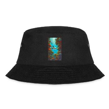 Shark | Great White Shark | Sea creature | Fish - Bucket Hat - black - Front - Lela (165cm)