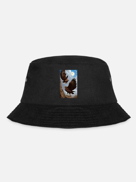 Adler | Vogel | Freiheit | Tiere - Bucket Hat - Schwarz