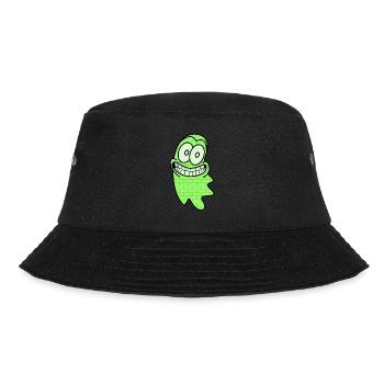 Geist an der Wand | Gespenst, Halloween, - Bucket Hat - Schwarz - Vorne - Lela (165cm)