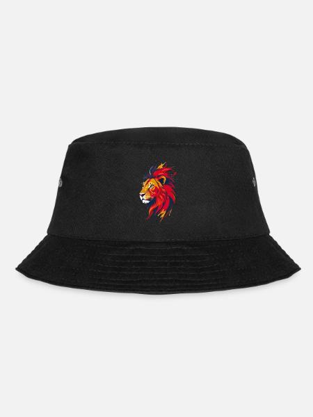 Löwenkopf - Bucket Hat - Schwarz