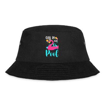 Swmming Pool Swimming Flamingo Summer - Bucket Hat - black - Front - Lela (165cm)