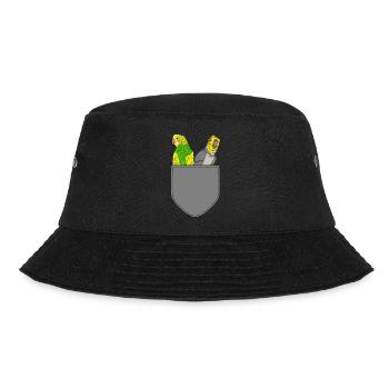 Ornithologist Bird Gift Chest Pocket Parakeet - Bucket Hat - black - Front - Lela (165cm)