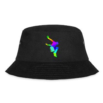 Colorful rainbow parkour runner in backflip sport - Bucket Hat - black - Front - Lela (165cm)