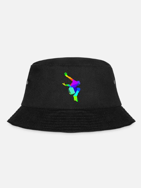 Coureur de parkour arc-en-ciel coloré dans le sport backflip - Bob - noir
