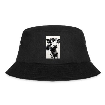 Cute Cow - Bucket Hat - black - Front - Lela (165cm)