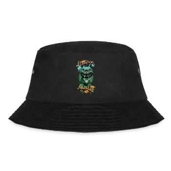 Halloween 2023 - Chesire Cat Shirt - Kürbismaster - Bucket Hat - Schwarz - Vorne - Lela (165cm)