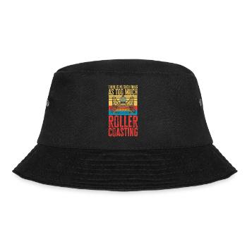 Achterbahn Rollercoaster Freizeitpark - Bucket Hat - Schwarz - Vorne - Lela (165cm)