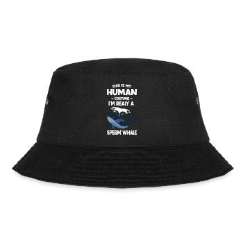 Das ist mein menschliches Kostüm Ich bin wirklich ein Wal lustig - Bucket Hat - Schwarz - Vorne - Lela (165cm)