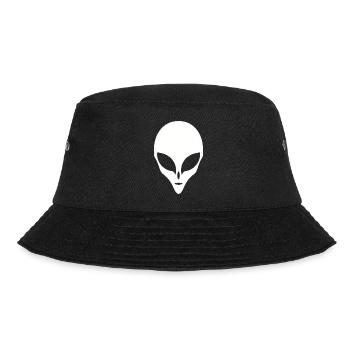 Alien Silhouette Head Face - Bucket Hat - black - Front - Lela (165cm)