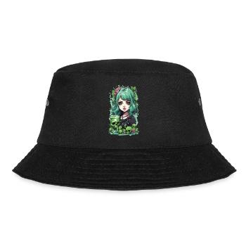 Gothic Poison Girl Anime Cocktail Mystic Design - Bucket Hat - black - Front - Lela (165cm)