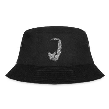 Monochromes Fingerabdruckkreis-Design - Bucket Hat - Schwarz - Vorne - Lela (165cm)