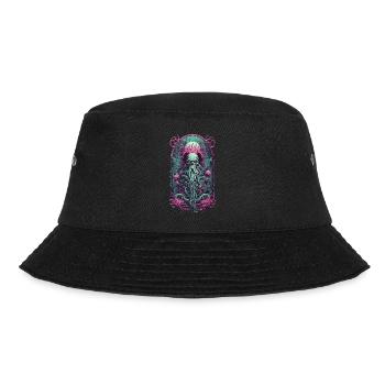Occult Ghoul Kraken Monster Halloween Design - Bucket Hat - black - Front - Lela (165cm)