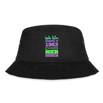 1963 - Bucket Hat - Schwarz - Vorne - Lela (165cm)