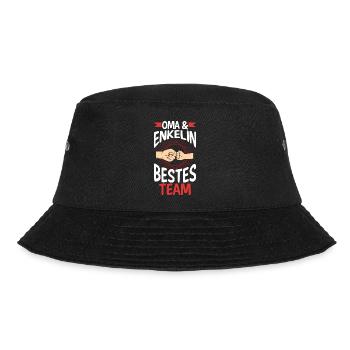 Oma Großmutter und Enkelin - Bucket Hat - Schwarz - Vorne - Lela (165cm)