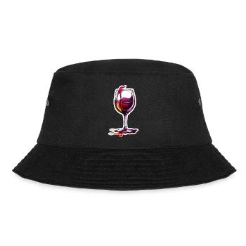 Wine / Grapes / Alcohol / Drink / Enjoy - Bucket Hat - black - Front - Lela (165cm)