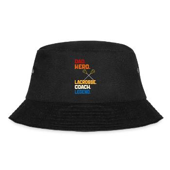 Dad Hero Lacrosse Coach Legende 2024 Sport Jahrgang - Bucket Hat - Schwarz - Vorne - Lela (165cm)