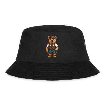 Lederhosen / Animal / Traditional costume / Tradition / Bear - Bucket Hat - black - Front - Lela (165cm)