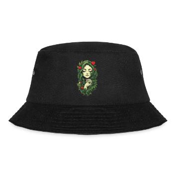 Urban Hanfblatt Pflanzenliebe Pflanzen Herzen - Bucket Hat - Schwarz - Vorne - Lela (165cm)