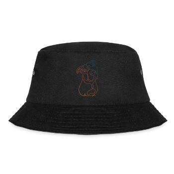 COLOR LINEAR MINIMALIST PITBULL - Bucket Hat - black - Front - Lela (165cm)