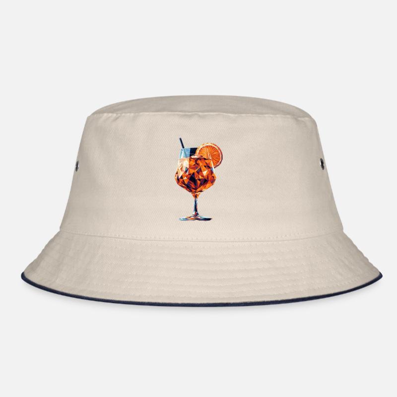 Ein sommerlicher Drink im Polygon-Stil Bucket Hat