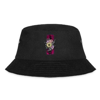 Blossom Ink: Floral Tattoo Style Design - Bucket Hat - black - Front - Lela (165cm)