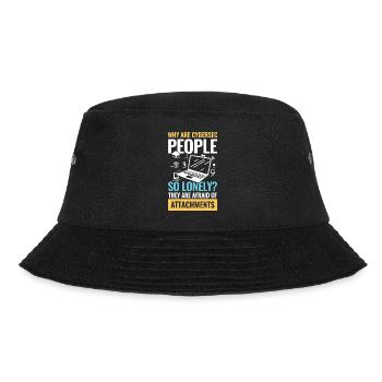 Why Are Cybersec People So Lonely - Bucket Hat - Schwarz - Vorne - Lela (165cm)