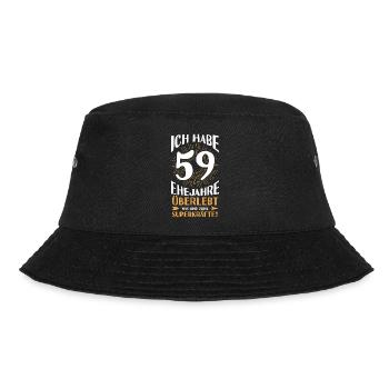 Ehe Gezeitenhochzeit 59 Jahre Verheiratet Hochzeit - Bucket Hat - Schwarz - Vorne - Lela (165cm)