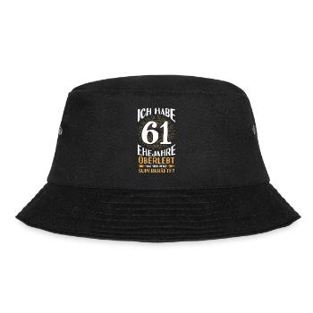 Ehe Ulmen Hochzeit 61 Jahre Verheiratet Hochzeitst - Bucket Hat - Schwarz - Vorne - Lela (165cm)