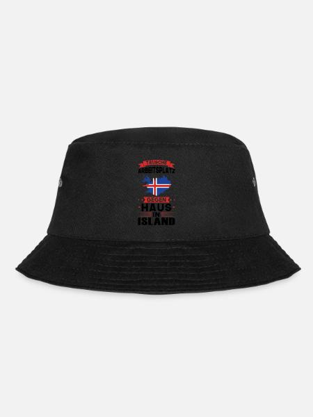 Island Flagge Islandisch Geschenk - Bucket Hat - Schwarz