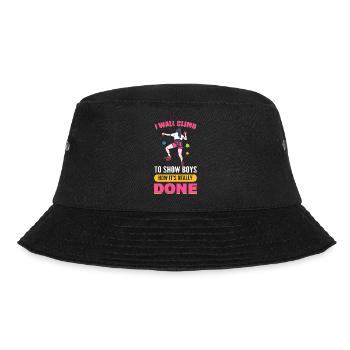 Wall Climber Rock Climbing Wall Climbing Party - Bucket Hat - Schwarz - Vorne - Lela (165cm)