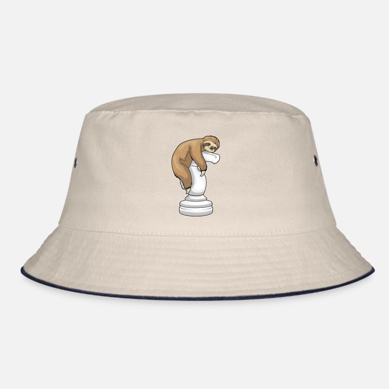 Faultier Schachfigur Springer Schach Bucket Hat