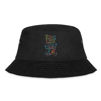 Ride Like the Wind Bicycle Design - Bucket Hat - black - Front - Lela (165cm)
