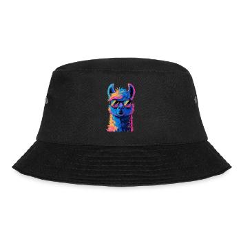 Alpaca Llama - Bucket Hat - black - Front - Lela (165cm)