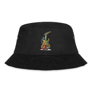 Psychedelic Groove: Cool Weed Head Guitar - Bucket Hat - black - Front - Lela (165cm)