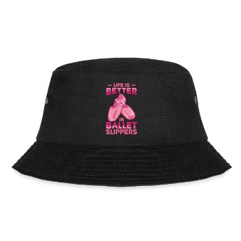 Life Is Better In Ballet Slippers - Bucket Hat - black - Front - Lela (165cm)