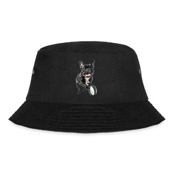 Französische Bulldogge - Bucket Hat - Schwarz - Vorne - Lela (165cm)