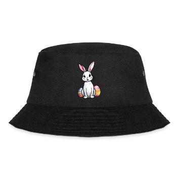 Easter Bunny Easter Watercolor - Bucket Hat - black - Front - Lela (165cm)
