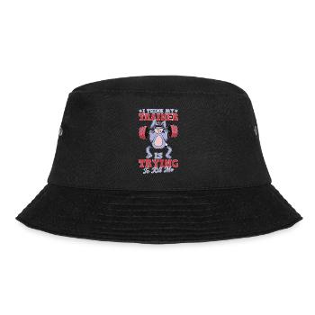 I Think My Trainer Is Trying To Kill Me 14 - Bucket Hat - Schwarz - Vorne - Lela (165cm)