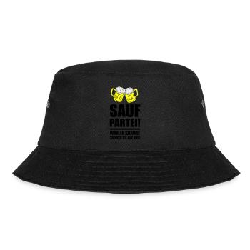 sauf partei - Bucket Hat - Schwarz - Vorne - Lela (165cm)