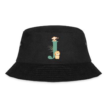 Letter j green jungle animals - Bucket Hat - black - Front - Lela (165cm)