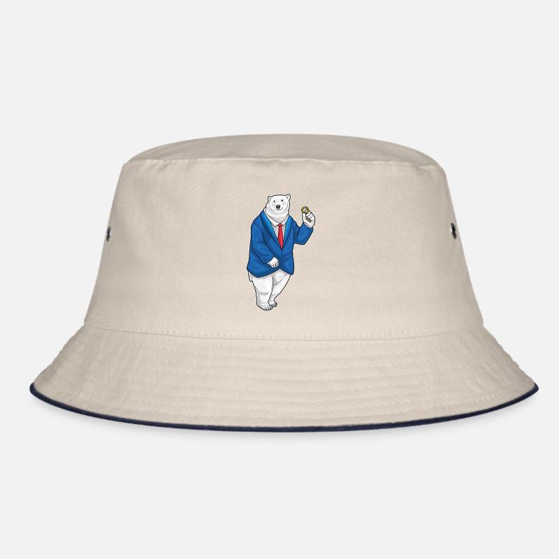 Eisbär Bräutigam Ehering Hochzeit Bucket Hat