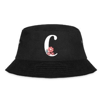 Lettre c fleurs minimalistes - Bob - noir - Devant - Lela (165cm)