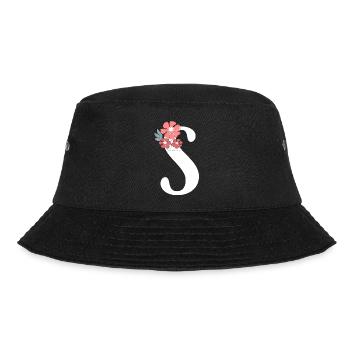 Lettre S fleurs minimalistes - Bob - noir - Devant - Lela (165cm)