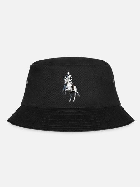 Low Poly Reiter - Ballett Design - Bucket Hat - Schwarz
