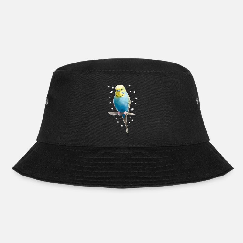 Budgie Stars - Bucket Hat - black