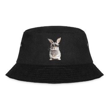 Bunny with sunglasses - Bucket Hat - black - Front - Lela (165cm)